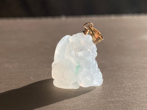 淳玉晶品坊 免費開光 快速出貨 天然A貨緬甸玉翡翠 招財貔貅項鍊 冰糯種