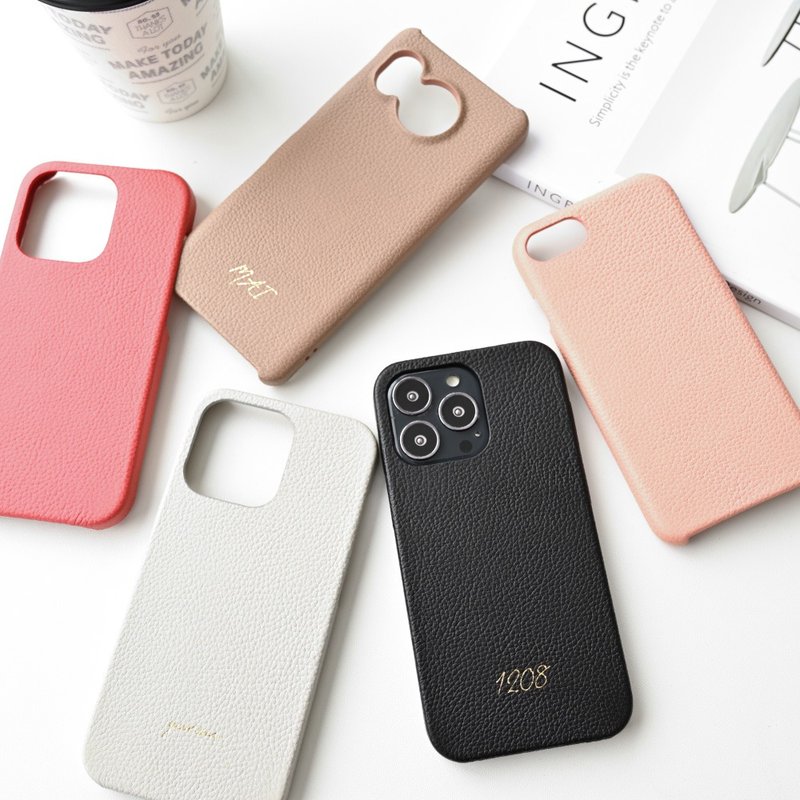 名入れ 箔 全機種対応 まるっと 【 シュリンクレザー 】 姫路レザー スマホケース BS23K - 手機殼/手機套 - 真皮 多色