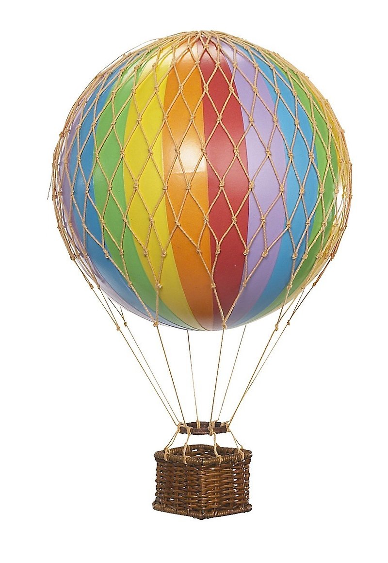 Authentic Models Hot Air Balloon Ornament (Light Travel / Rainbow) - ของวางตกแต่ง - วัสดุอื่นๆ หลากหลายสี