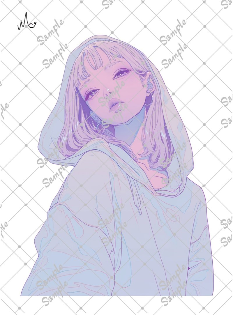 オリジナル人物ステッカー - 貼紙 - 紙 