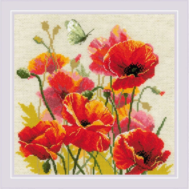 2214 - RIOLIS Cross Stitch Material Pack-Flower of Fire - เย็บปัก/ถักทอ/ใยขนแกะ - วัสดุอื่นๆ 