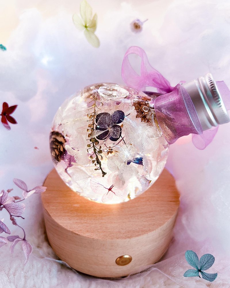 星花瓶 浮游花瓶 紀念日禮物 生日禮物 情人節禮物 乾花 永生花 - 燈具/燈飾 - 玻璃 紫色
