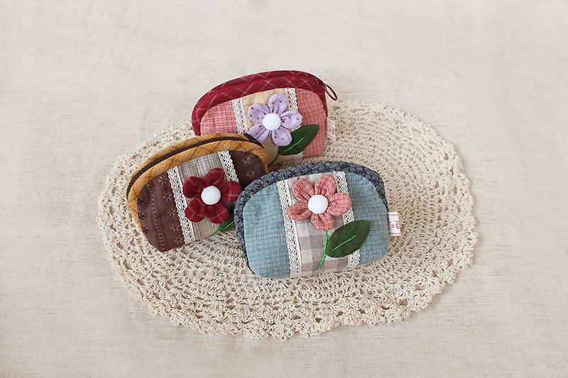 Stereo flower lace purse / bag - Coin Purses - Cotton & Hemp 