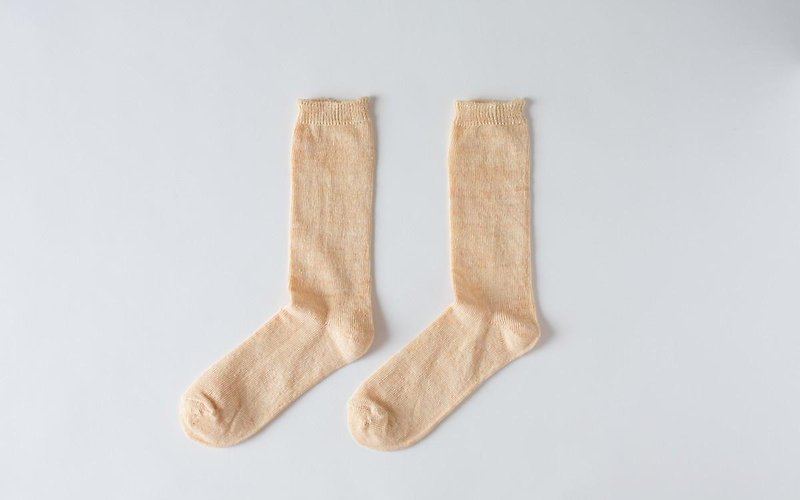 Linen knit socks (cream) Women - Other - Cotton & Hemp Khaki