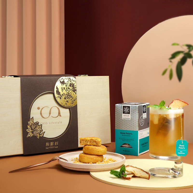 [Gift box group purchase/free shipping] samova meat muffin fragrant pine mid-autumn gift box (three boxes set) - ชา - อาหารสด สีแดง
