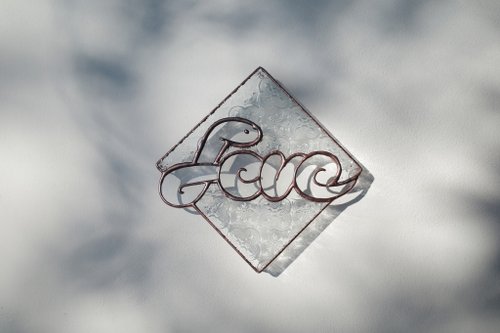 LUMIROOMI 璃光之間 透明春蛇/Love/玻璃春聯/掛飾/擺飾/鑲嵌玻璃