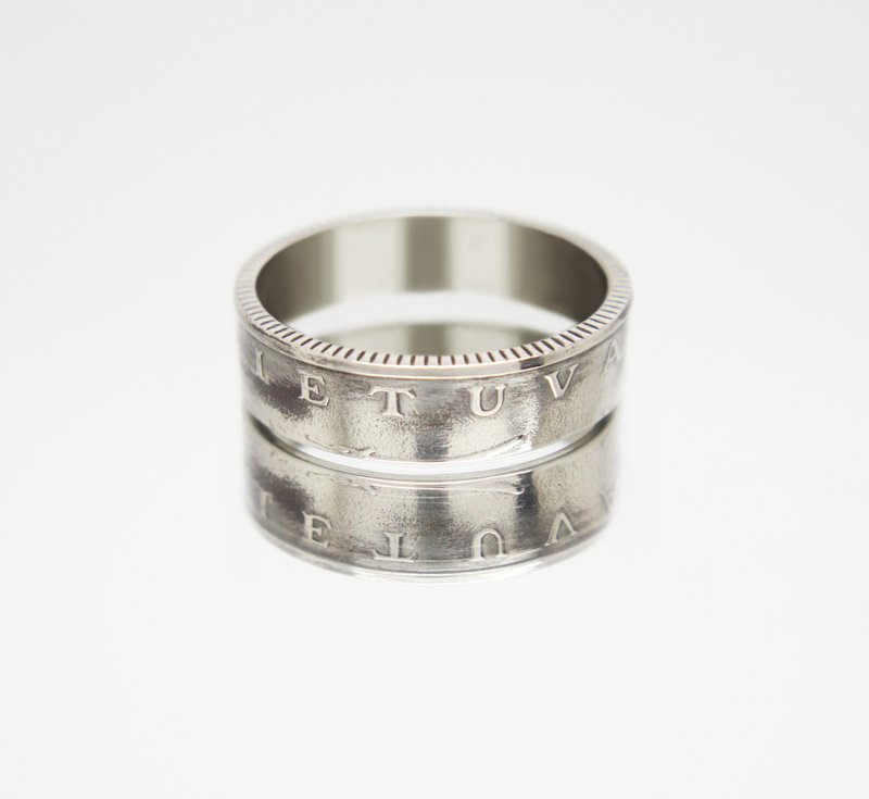 Lithuania Coin Ring 1 litas 2008 coin rings for men coin rings for women - 戒指 - 其他金屬 
