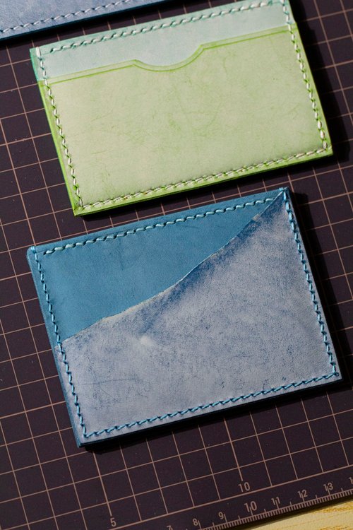 WSW Leather Craft 義大利擦蠟皮/植鞣革卡夾/信用卡/名片夾/卡片套