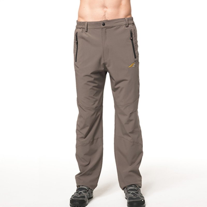 Elastic function of leisure trousers for sports and leisure, breathable moisture - กางเกงขายาว - เส้นใยสังเคราะห์ สีนำ้ตาล
