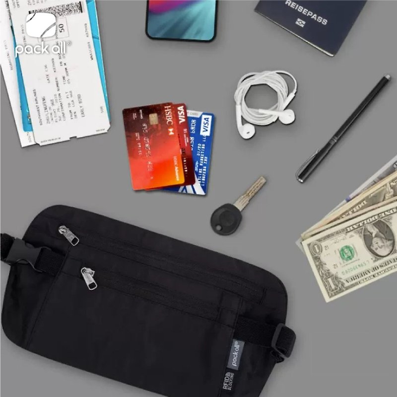 Moneybelt|Sports Waist Pack|Invisible Phone Pack|Men and Women|Fit|Anti-Theft Br - Messenger Bags & Sling Bags - Other Materials Black