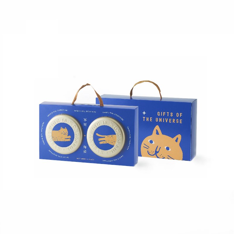【橘星高照】貓咪雙鐵盒禮盒 堅果/水果茶綜合禮盒 - 堅果 - 新鮮食材 