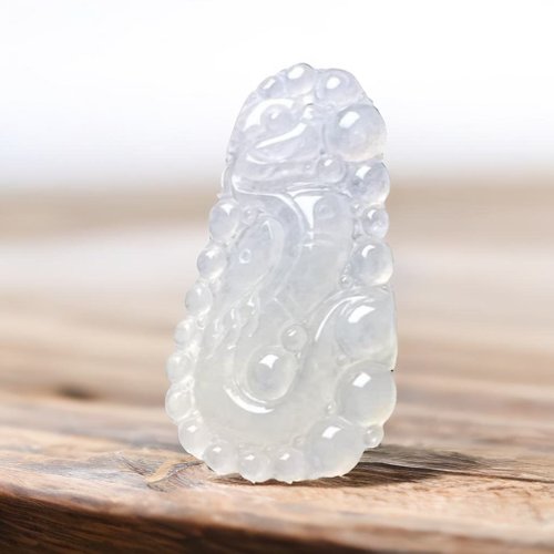 瓔珞翡翠 冰種翡翠懷古龍牌項鍊 | 天然緬甸玉翡翠A貨 | 送禮