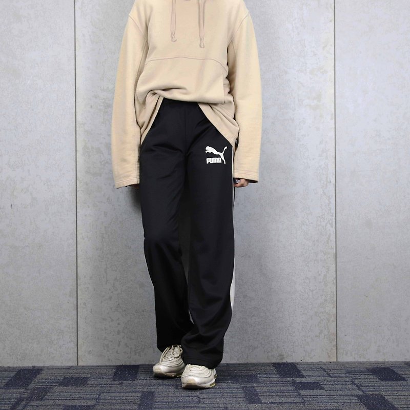 Tsubasa.Y vintage house vintage pants 018 black PUMA white trim, Sweatpants - Other - Polyester 