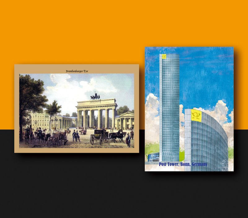 English, German and French postcards - Cards & Postcards - Paper 