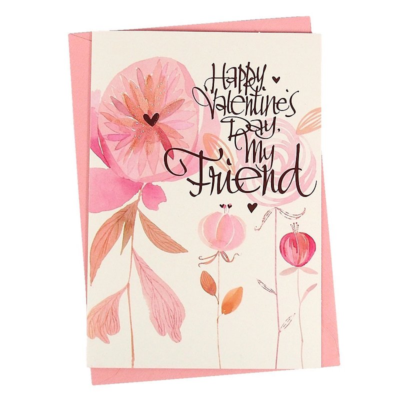 Thank you friends for your company in your life [Hallmark-Card Girlfriend Card Series] - Cards & Postcards - Paper Pink