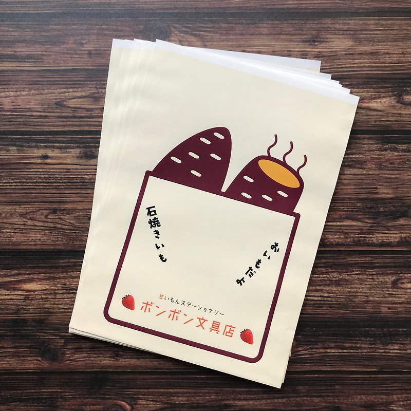 [Bonbon Stationery Store] Yakiimo shop bag - Gift Wrapping & Boxes - Paper Red