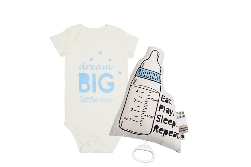 Mi moon gift @ bottle music pillow & ass clothing gift box - Baby Gift Sets - Cotton & Hemp Blue
