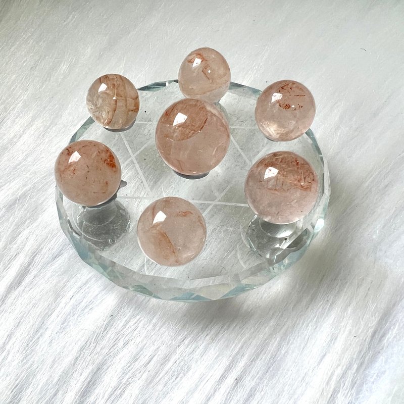 細紅膠花球七星陣 | 水晶 | 水晶球 | 水晶擺件 - 擺飾/家飾品 - 水晶 紅色