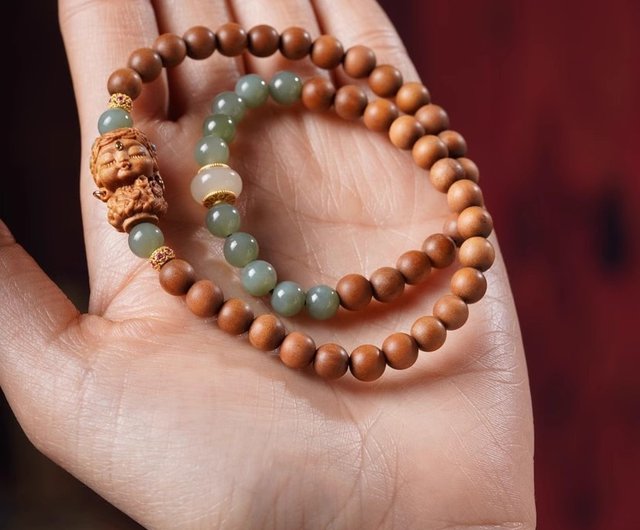 老山檀香 6mm ブレスレット 癒し 健康 仏珠 念珠 数珠 木珠