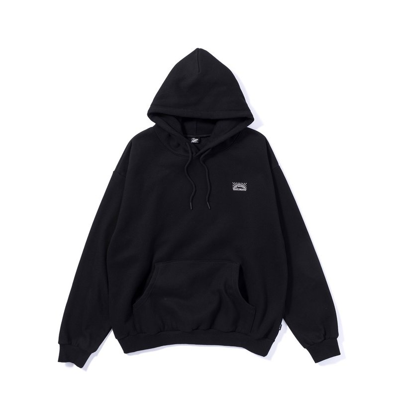 日本限定 POLER MCQUEEN HOOD 刺繡日昇帽T / 黑 - 帽T/大學T - 其他材質 黑色