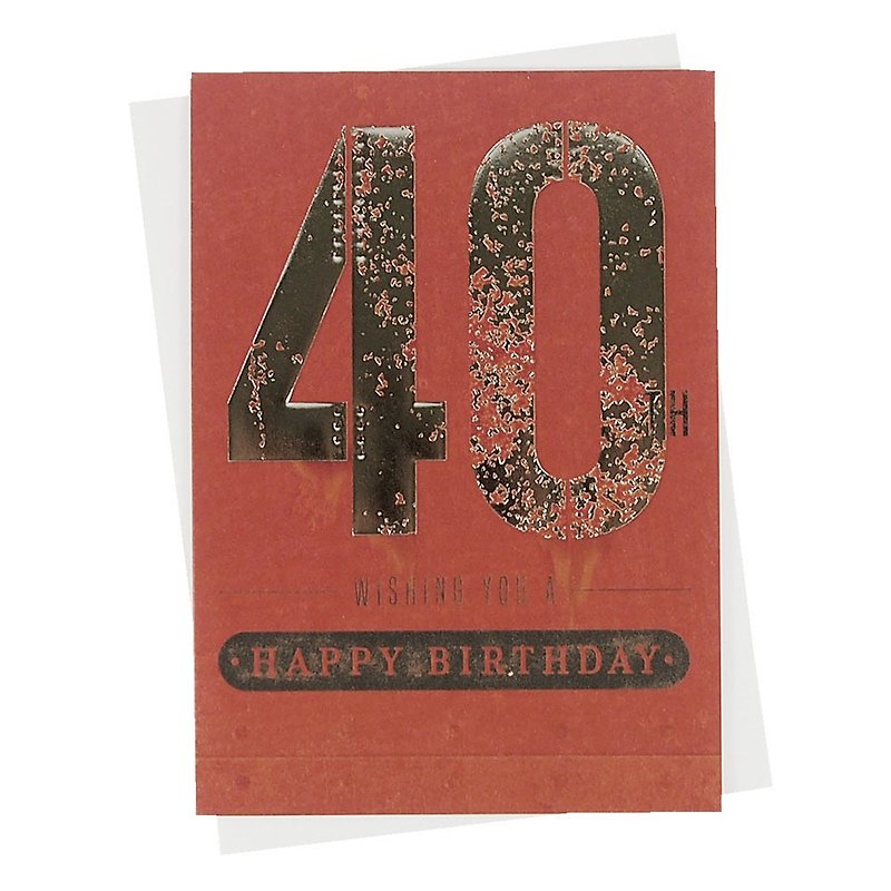 祝你擁有奇妙的40歲【ABACUS Rusty卡片-生日祝福】 - 心意卡/卡片 - 紙 多色