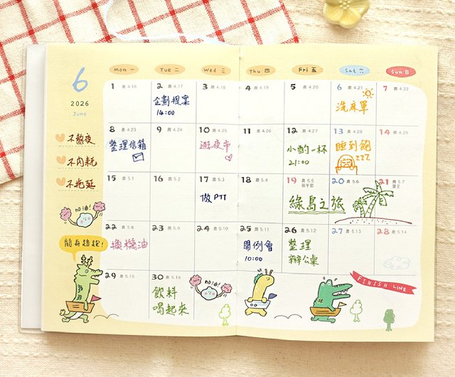 Cumi Cumi //2026 ラバー50K絵と文字のダイアリー（3色）SDM-301