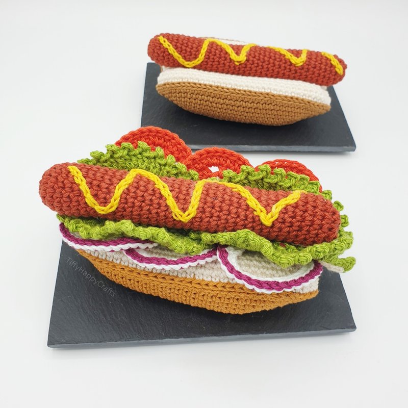 Hot Dog | Amigurumi Crochet Play Food Pattern PDF - 手工藝教學/工具書 - 其他材質 