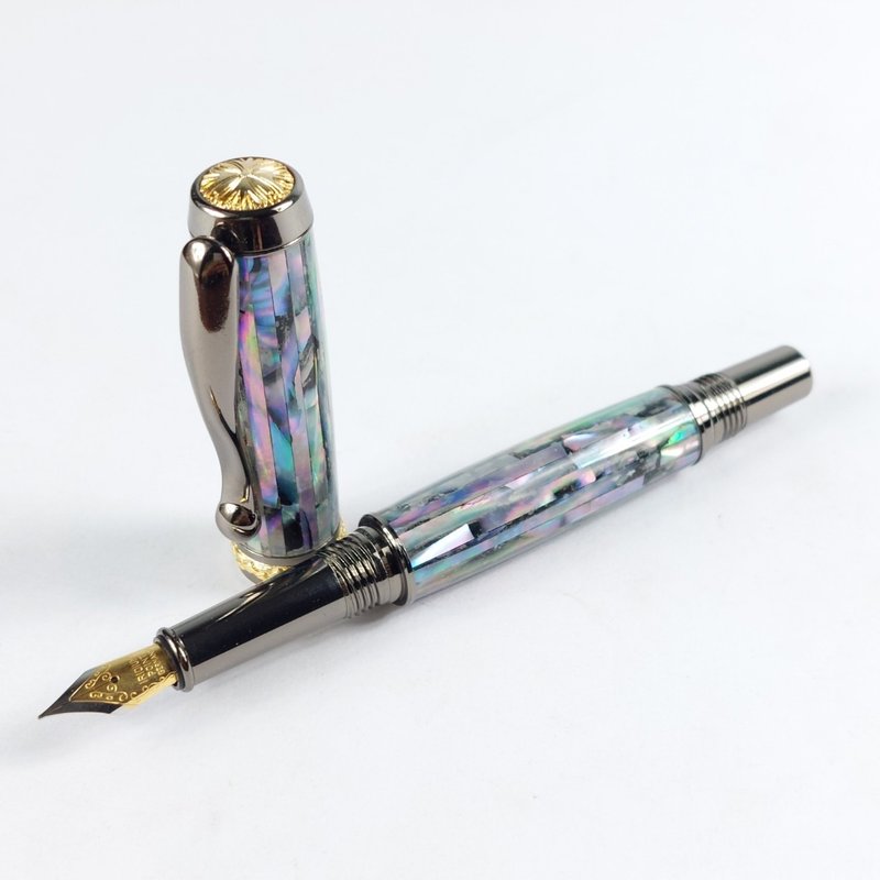 貝殼鋼筆/手工鋼筆/KOBE手工筆 - 鋼筆 - 貝殼 藍色