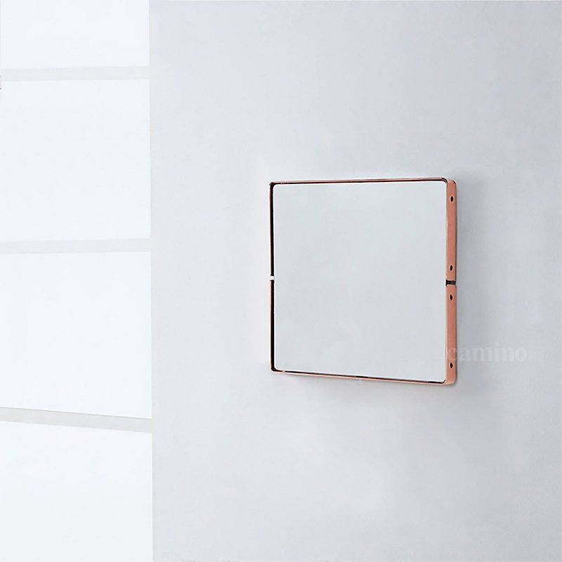カミノBAUTISTAは、正方形のブロンズミラー装飾的なミラーの入り口の壁のミラーミラーのレッド - 置物 - ガラス レッド