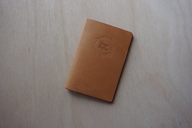 手工皮革－護照套 Passport Case 証件套 旅行必備 - 護照夾/護照套 - 真皮 咖啡色