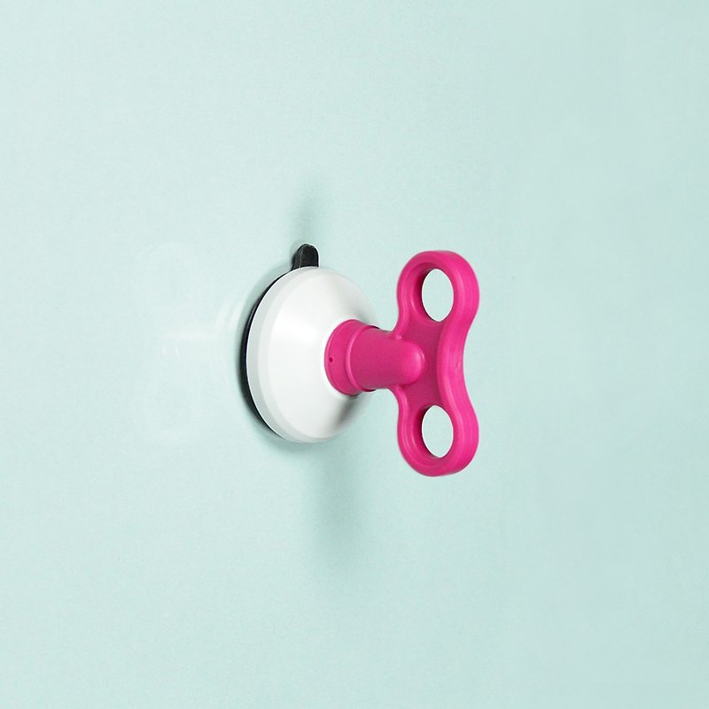 dipper strong suction cup wall mount (middle) single in-peach - Storage - Plastic Pink