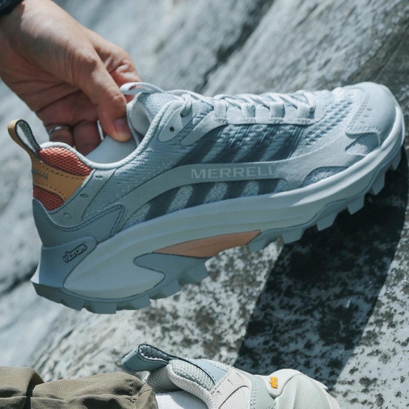 MERRELL MOAB SPEED 2 透氣登山健行越野鞋 女鞋-灰藍色 - 女運動鞋/球鞋 - 其他材質 