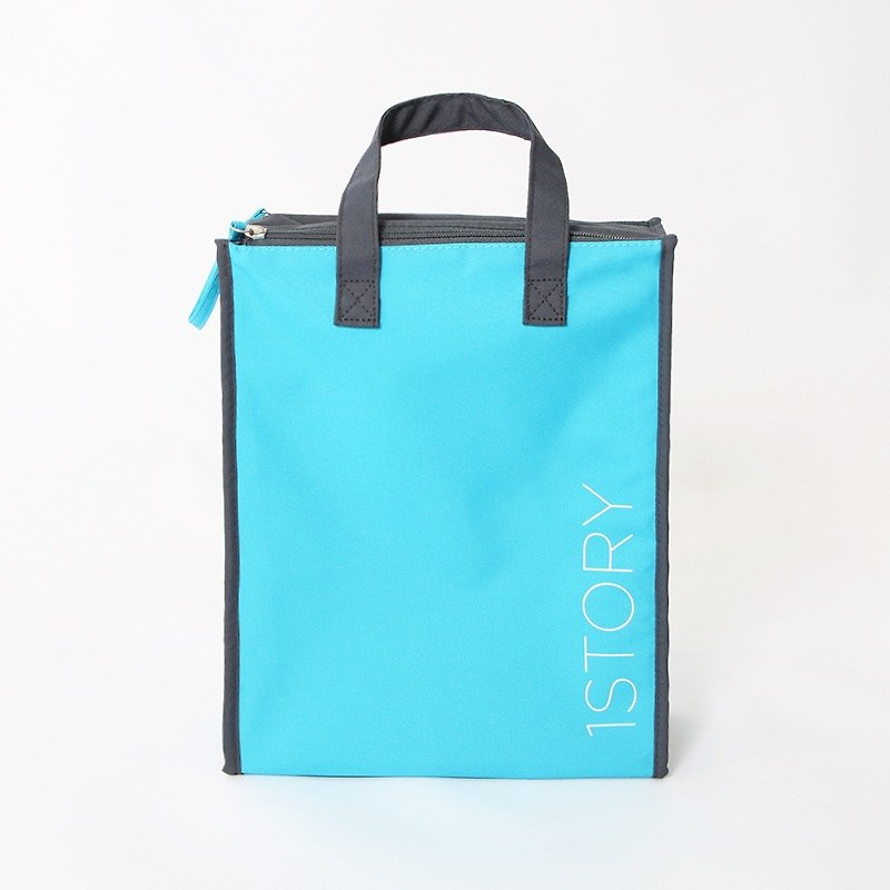 Cold storage bag (large). Sky Blue╳Dark Gray - Other - Other Materials Blue