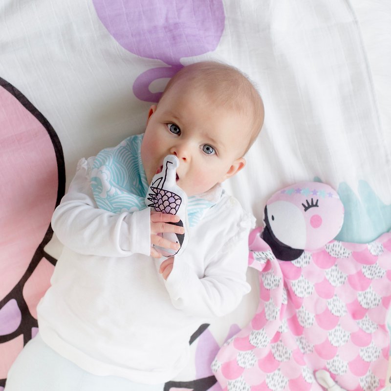 Goody Bag - Australia Kippins Organic Cotton Comfort Towel - Coco Cocoa Crane - Baby Gift Sets - Cotton & Hemp Pink