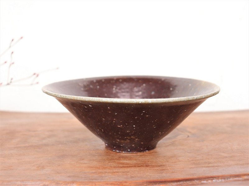 Bizen ware Bowl (18cm) hc3-010 - Plates & Trays - Pottery Brown