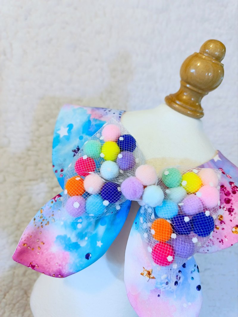 Pom Pom 煲呔 造型頸飾 頸項 collar - 寵物衣服 - 棉．麻 粉紅色