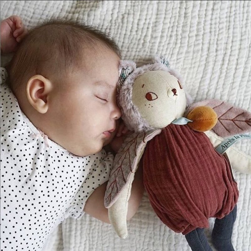 法國 Moulin Roty 雨後系列-下雨貓咪 30cm - 寶寶/兒童玩具/玩偶 - 棉．麻 多色