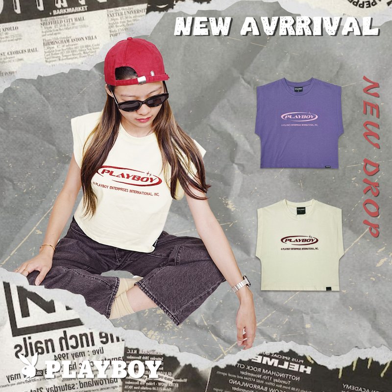 Hate Monday'' X PLAYBOY - TEE短袖上衣(PBHM-SS24T43) - 帽T/大學T - 棉．麻 