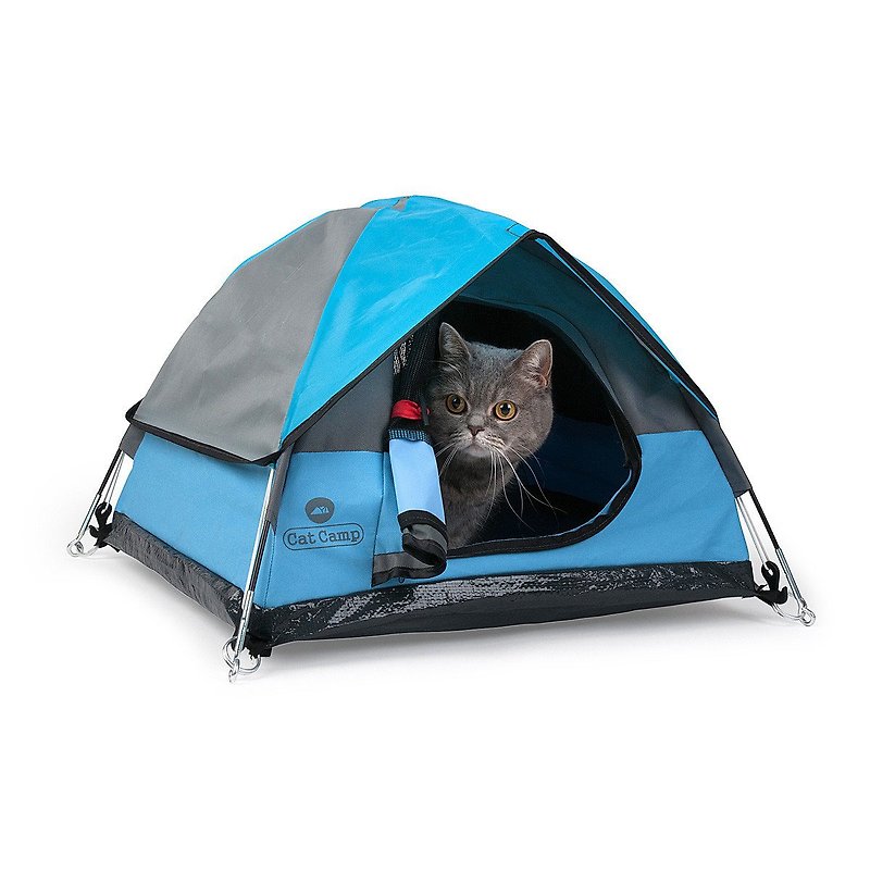 CatCamp猫キャンプテント-クールブルー - 寝具 - プラスチック 