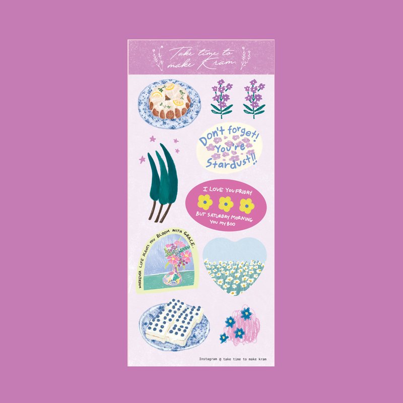 I love you Friday but Saturday morning you my boo! PVC sticker - 貼紙 - 紙 紫色