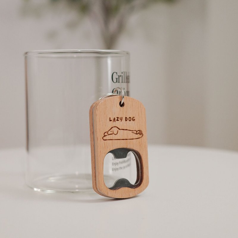 客製化雕刻 木質開瓶器 開瓶器吊飾 雕刻 啤酒開瓶器 紀念禮 - 其他 - 木頭 