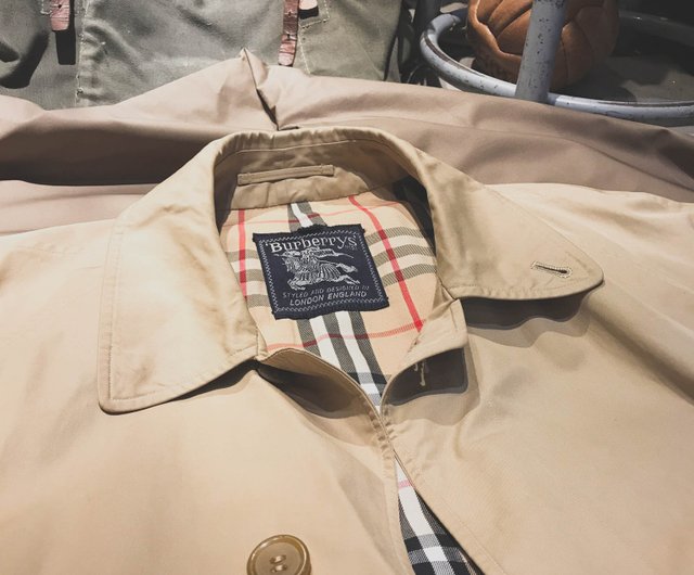 BURBERRYロンドン　イギリス製トレンチコート 91年 英国製 バーバリー トレンチコート レディス ウール