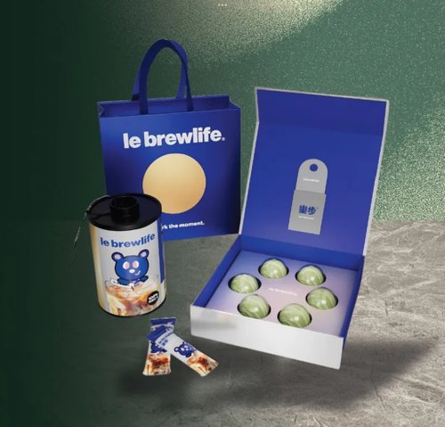 le brewlife 樂步 【樂步】幸運• 星球黃金豆沙蛋黃酥+超濃縮膠卷咖啡頂級霧銀禮盒