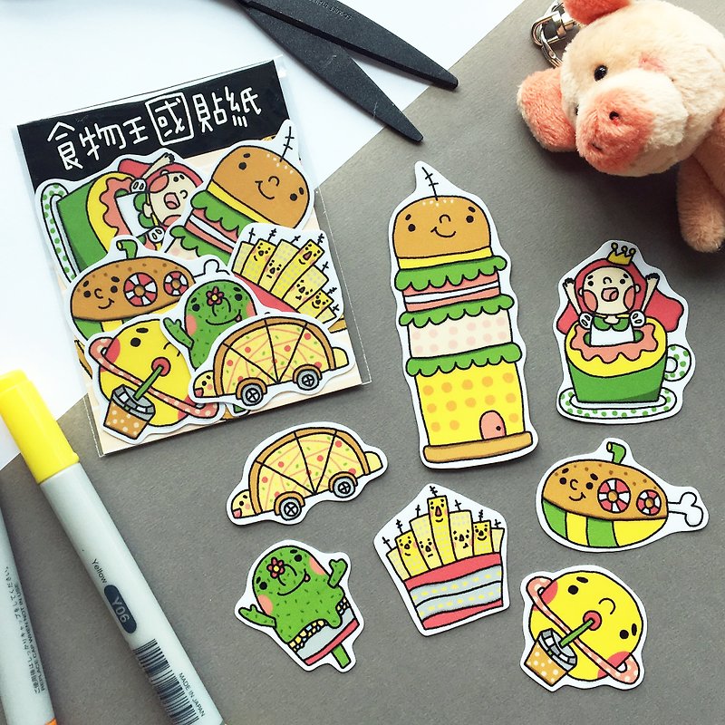 Food Kingdom Series Sticker Set - สติกเกอร์ - กระดาษ หลากหลายสี