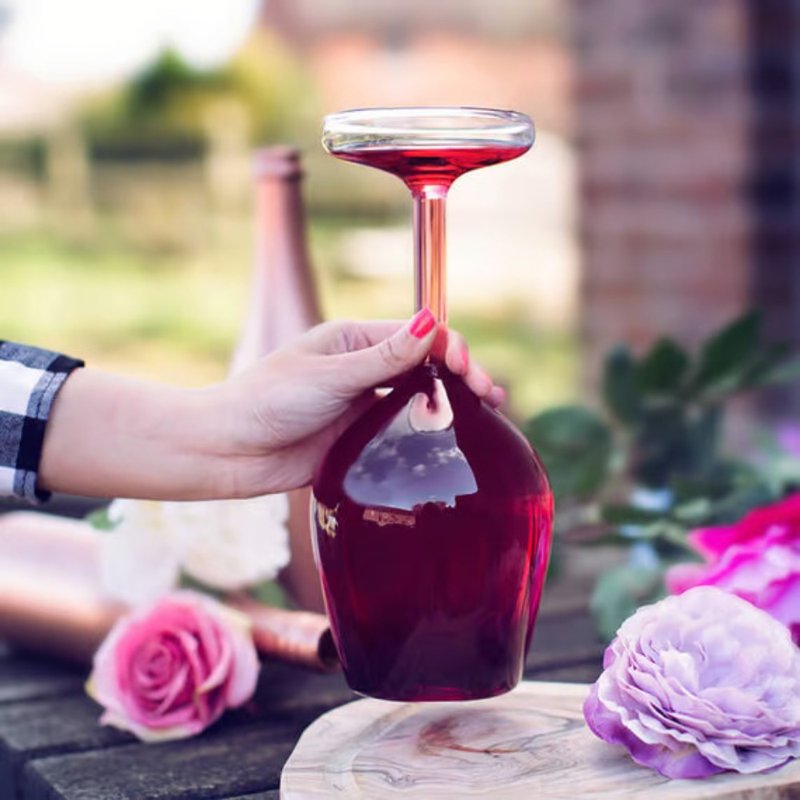 Turn the wine glass over and over - Bar Glasses & Drinkware - Glass Transparent