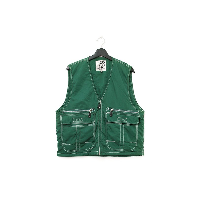 Back to Green- 登山/釣魚背心 綠 / vintage vest fi-19 - 男裝 背心 - 聚酯纖維 
