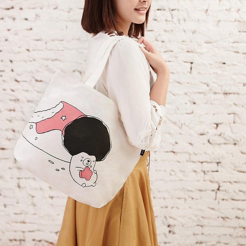 Magic Dessert Bag (Large bag to eat so full and lie down) - Messenger Bags & Sling Bags - Cotton & Hemp White