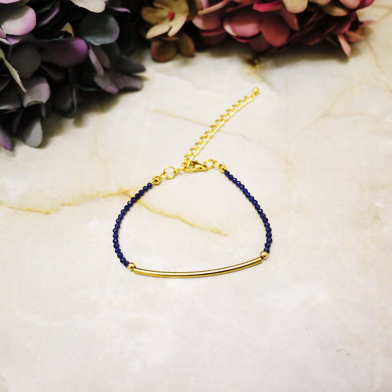 Natural lapis lazuli delicate bracelet - Bracelets - Gemstone Blue