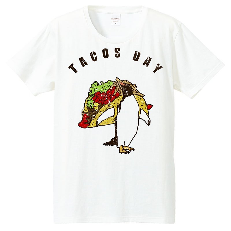 Tシャツ / tacos day - T 恤 - 棉．麻 白色