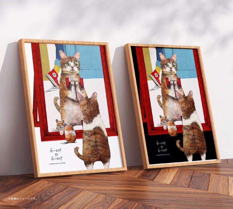 Training Cat /Original Poster / A4 or A3 size - 海報/掛畫/掛布 - 塑膠 白色